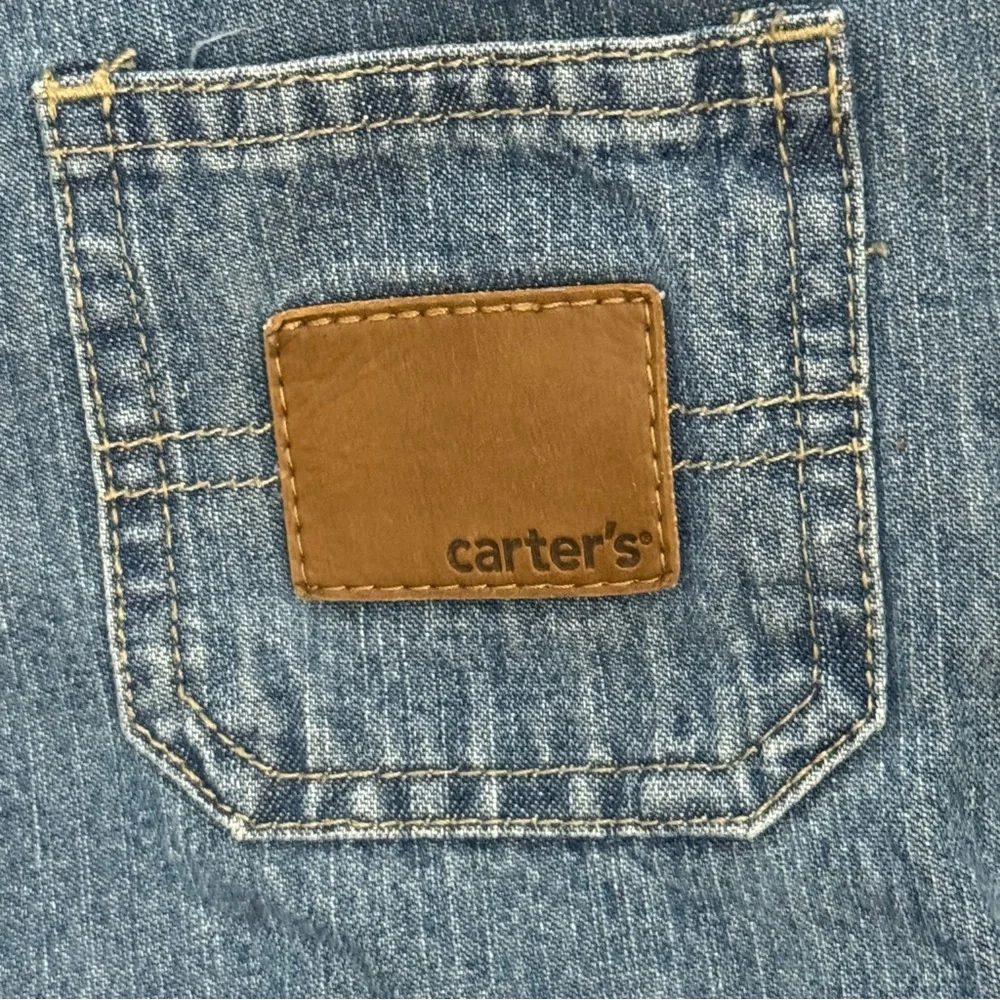Carters Denim Blue Baby Toddler Overalls Size 9 Months